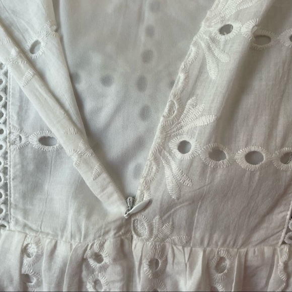 - Loveriche White Eyelet Lined Mini Dress - Picture 8 of 10